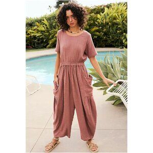 FREE PEOPLE Happy To Be Here One-Piece in Withered Rose Size Medium NWT